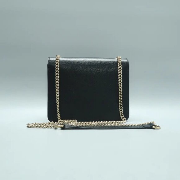 Gucci Interlocking Black Leather Shoulder Bag 823-022425 - Picture 2 of 12